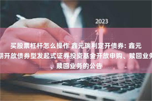 买股票杠杆怎么操作 鑫元瑞利定开债券: 鑫元瑞利定期开放债券型发起式证券投资基金开放申购、赎回业务的公告