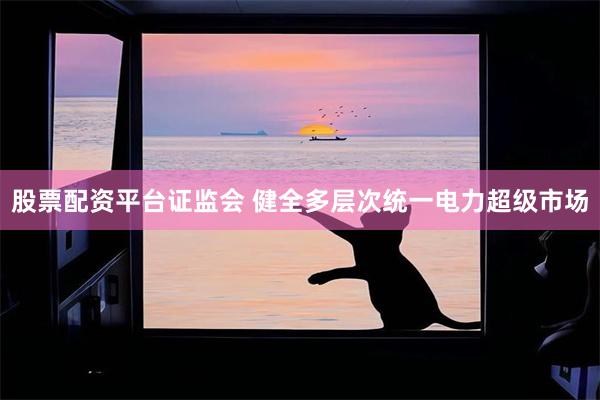 股票配资平台证监会 健全多层次统一电力超级市场
