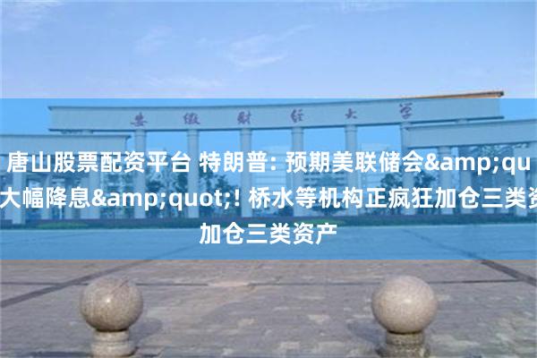 唐山股票配资平台 特朗普: 预期美联储会&quot;大幅降息&quot;! 桥水等机构正疯狂加仓三类资产